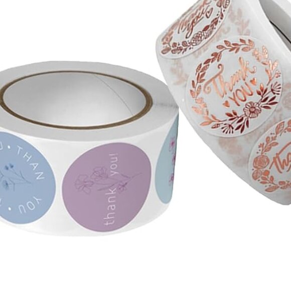 Thank You Stickers💜3000 Sticker Bundle - 6 Rolls - Small  Business - Picture 3 of 10